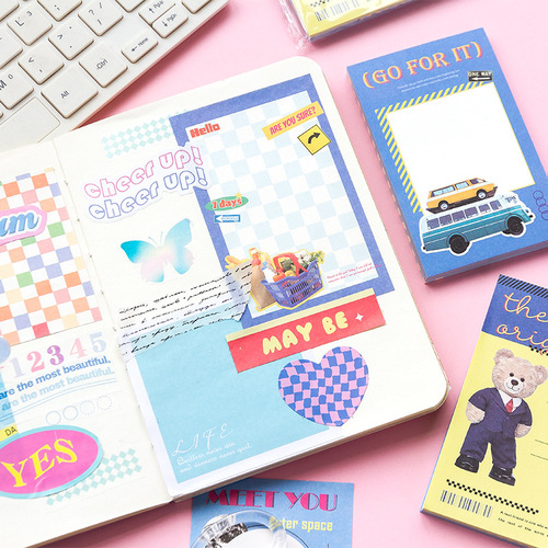 Message Dream Suitcase Notebook Korean style ins retro tearable message note note paper 160 sheets 6 styles