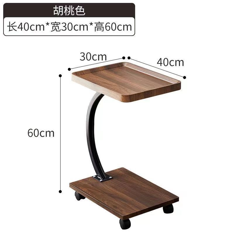 [일반 스타일] 월넛 컬러 사각 사이드 테이블