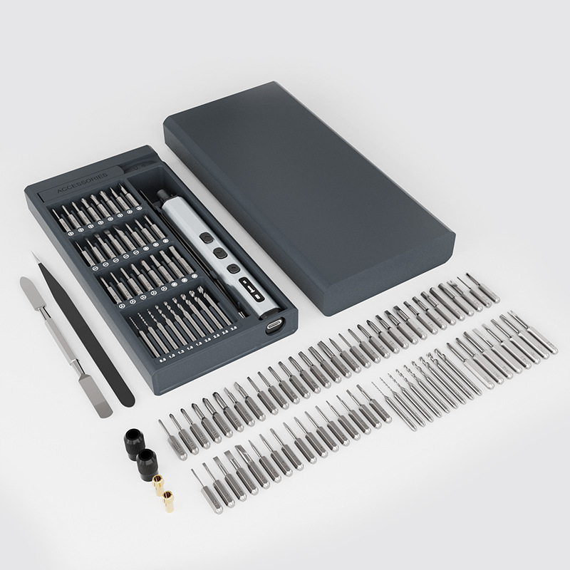 Transfronterizos 68 en uno destornillador eléctrico de precisión pequeño recargable tipo herramienta de destornillador eléctrico portátil doméstico