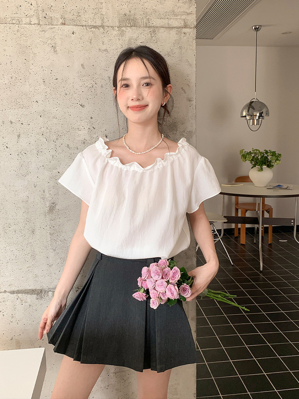 Yier シャツは優しくフレンチテンセルフライスリーブシャツレディースサマーウッドルーズスリムシャツ 0503|undefined
