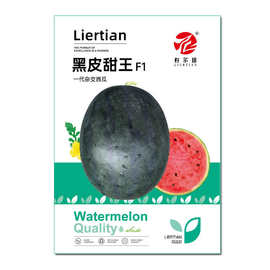 粒尔田黑皮甜王西瓜种子 肉质酥脆蜜甜 瓤色大红 基地用种