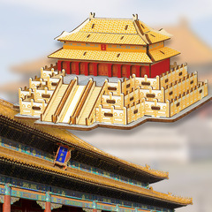 Wholesale Toy Stalls New Taihe Palace Children's 3D Puzzle Building Block DIY Assembly Ancient Building Model