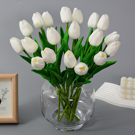 Bulk Tulips Tulip fake flower home decoration PU feel artificial flower photo si