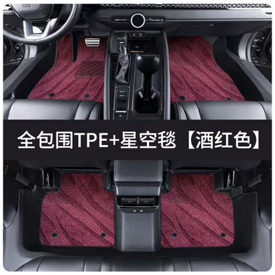 Suitable for Volkswagen Sagitar Jetta: Ayaqaltılar (Kovriklər) - threshold-coverage-burgundy-starry-sky-blanket-double-layer-all-tpe