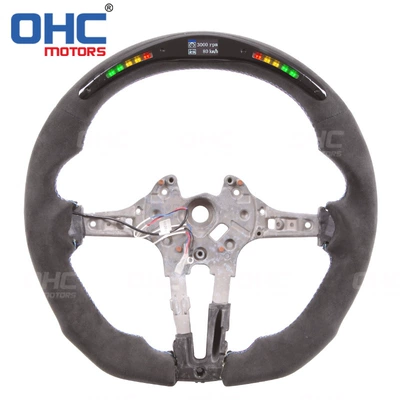 Suitable for BMW 1 Series 7 Series 4 Series 3 Series 5 Series X3X5M5 LED suede car steering wheel modification
