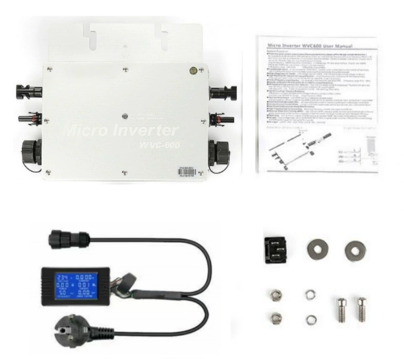 Солнечный инвертор фотоэлектрический инвертор подключен к сети инвертор IP65 водонепроницаемый WVC700W с ЖК-дисплеем