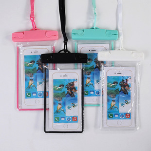 Outdoor swimming fluorescent mobile phone waterproof bag pvc diving drifting luminous touch screen camera mobile phone protective case X20