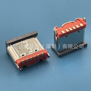 type-c 6pin�ȼtɫĸ�� ���N6.8mm ���_ֱ�� ���wUSB��ʽsmt�ӿ�