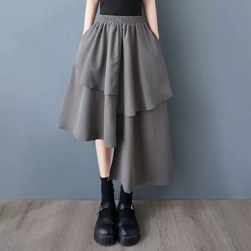 Брюки женские корейского стиля oversize, свободный крой, многослойный летний дизайн