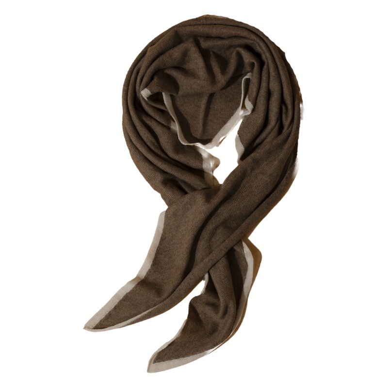 Inner Mongolia puro punto de cachemira con su propia toalla triangular lateral bufanda de cachemira suave y cómoda cálida en otoño e invierno