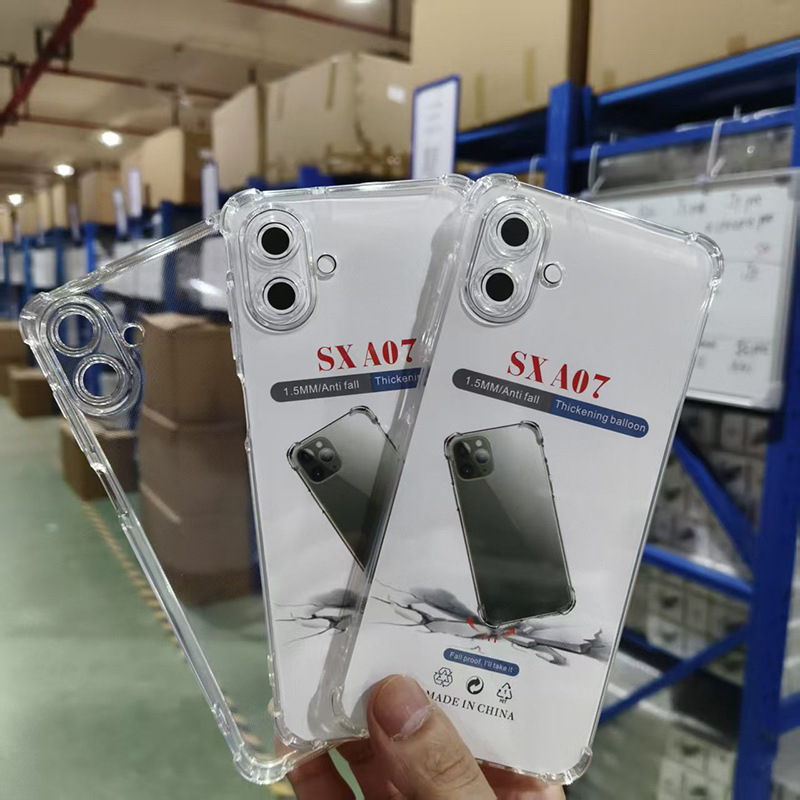 1.5MM四角防摔手机壳气囊透明TPU适用三星M07 4G/F07/M17/F17