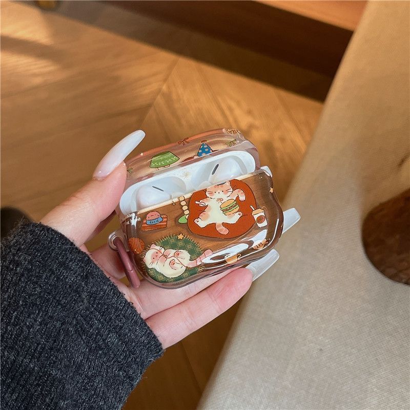 Gatos perezosos para AirPods 4 generación 5 generación Apple auriculares estuche airPodspro2 estuche Bluetooth