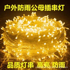 屋外のledの小さいカラーライトのフラッシュライトは満天の星の明かりのキャンプライトをつないで木の上でクリスマスの装飾の小さいカラーライトを掛けます。