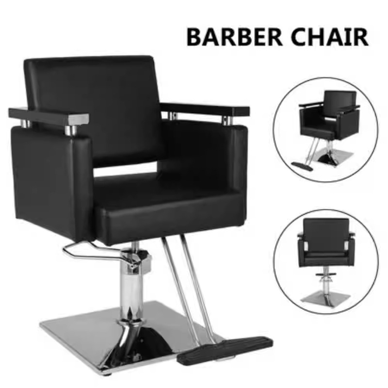 Silla de peluquería transfronteriza silla de peluquería de lujo ligera 360 silla de rotación libre gran chasis silla de corte de pelo silla de peluquería