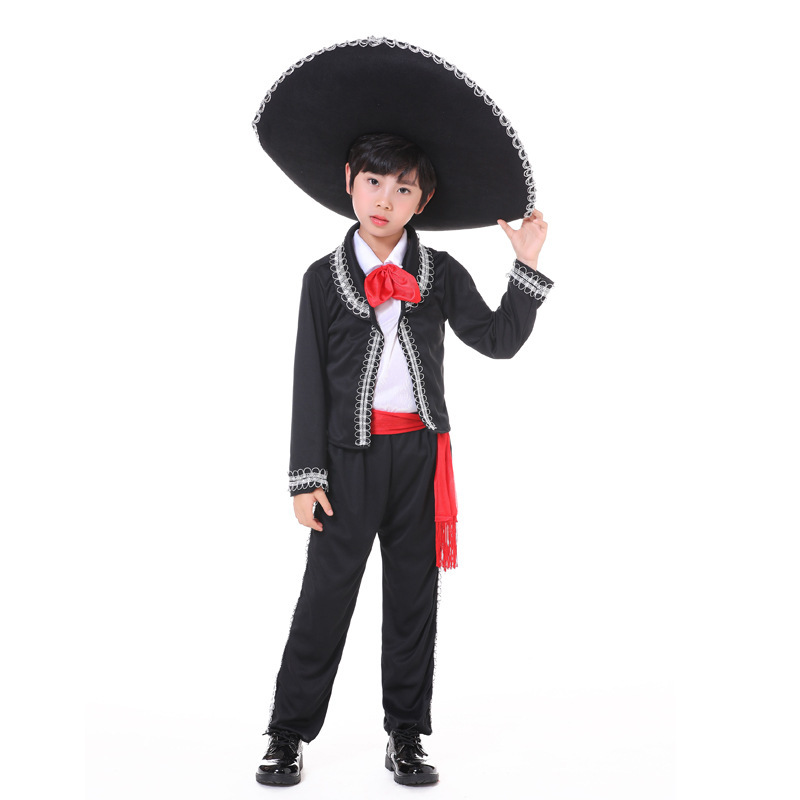 Mexico day of the dead party costume children adult Halloween cosplay performance costume day of the dead