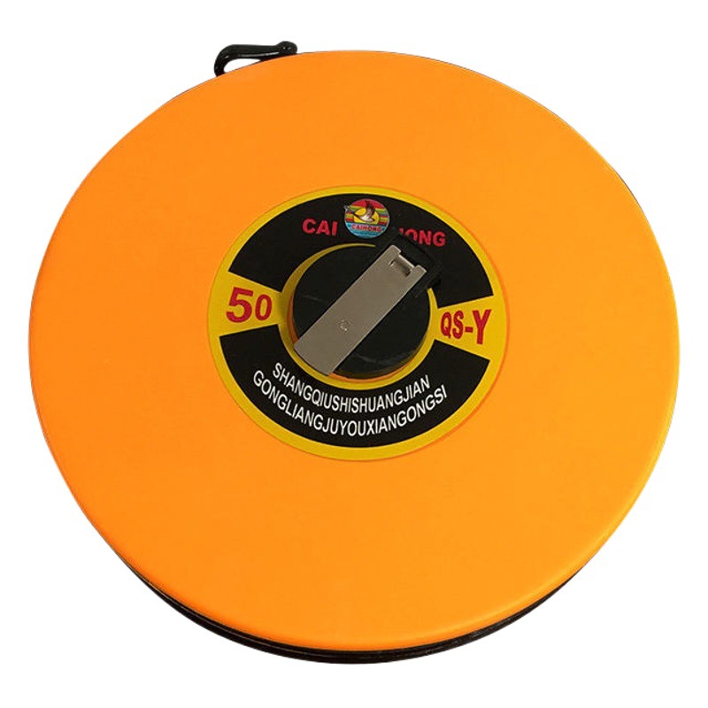 Cinta métrica de fibra genuina para mediciones de ingeniería, cinta impermeable de 20 metros para obra, cinta métrica resistente al desgaste de 50m, cinta métrica de 100m al por mayor.