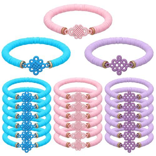 Kpop Bracelet Party Favors, Clay Bead Bracelets with Kpop Theme for Birthday Disco Party