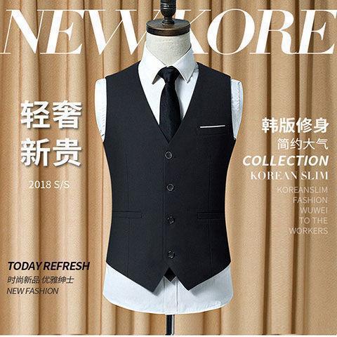 Chaleco de hombre coreano, traje delgado, chaleco, primavera y otoño, casual, sin planchar, vestido de negocios, moda formal profesional del padrino