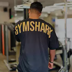 Muscle Shark Men's Heavyweight T-Shirt - American Streetwear Style, Loose Fit, New Arrival Big Size