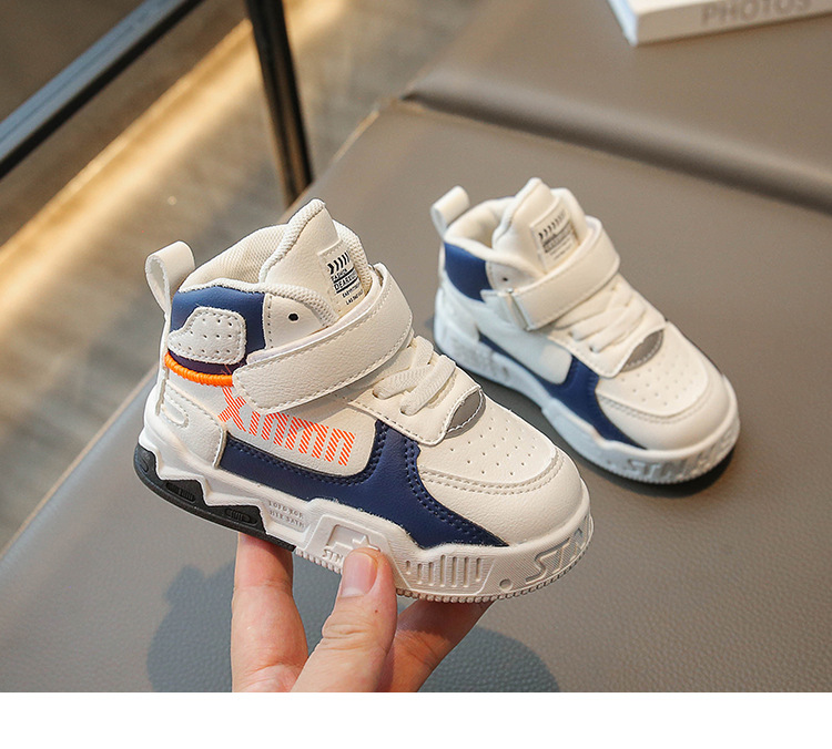 2024 primavera e autunno scarpe da basket in pelle per bambini scarpe da ginnastica alte per ragazzi scarpe da corsa da allenamento per bambini di piccole e medie dimensioni_voghion.com