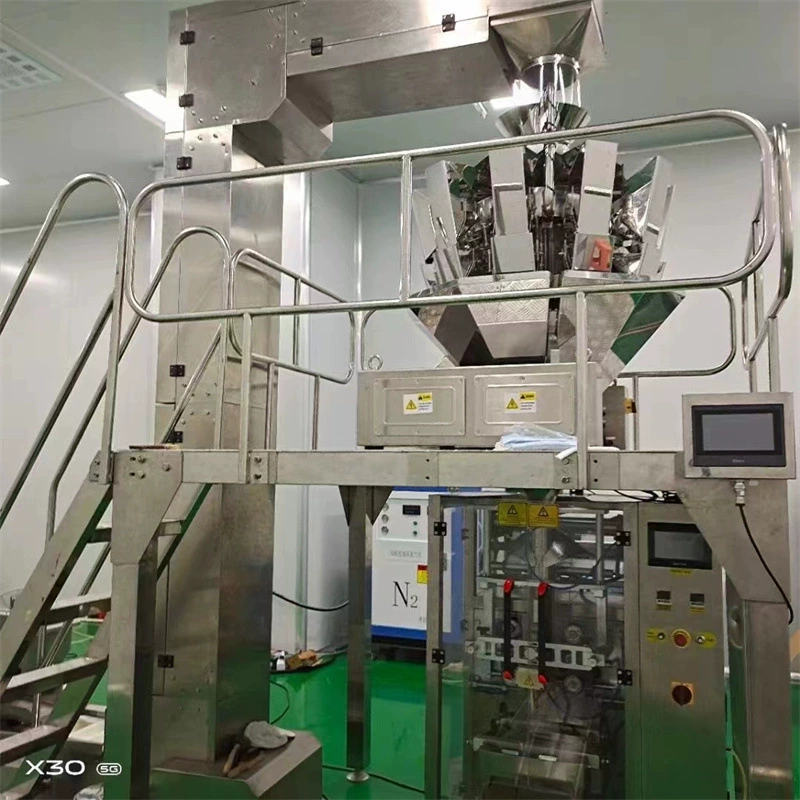 Подержанные десятиголовочные весы Hongsen на продажу, подходящая упаковочная машина типа 420, подъемная машина, втягивающая многоголовочная шкала