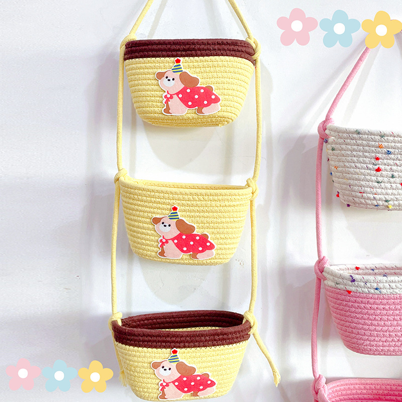 Cesta colgante de tres capas para perros natillas