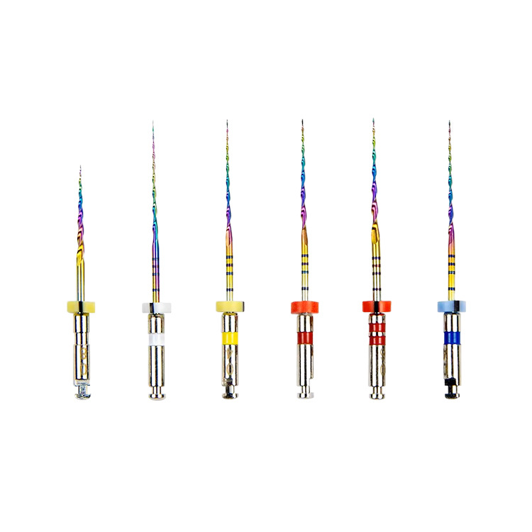 Archivos de canal radicular dental archivos de cavidad oral consumibles de clínica dental aguja de expansión activación térmica archivos de canal radicular arco iris en forma de S actualización