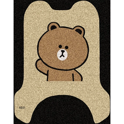 Electric vehicle foot mat Edition Foot Mat, Waterproof Foot - brown-bear