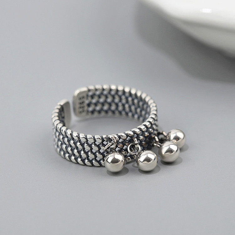 Wholesale Jewelry Retro Geometric Alloy Tassel Plating Open Ring display picture 2