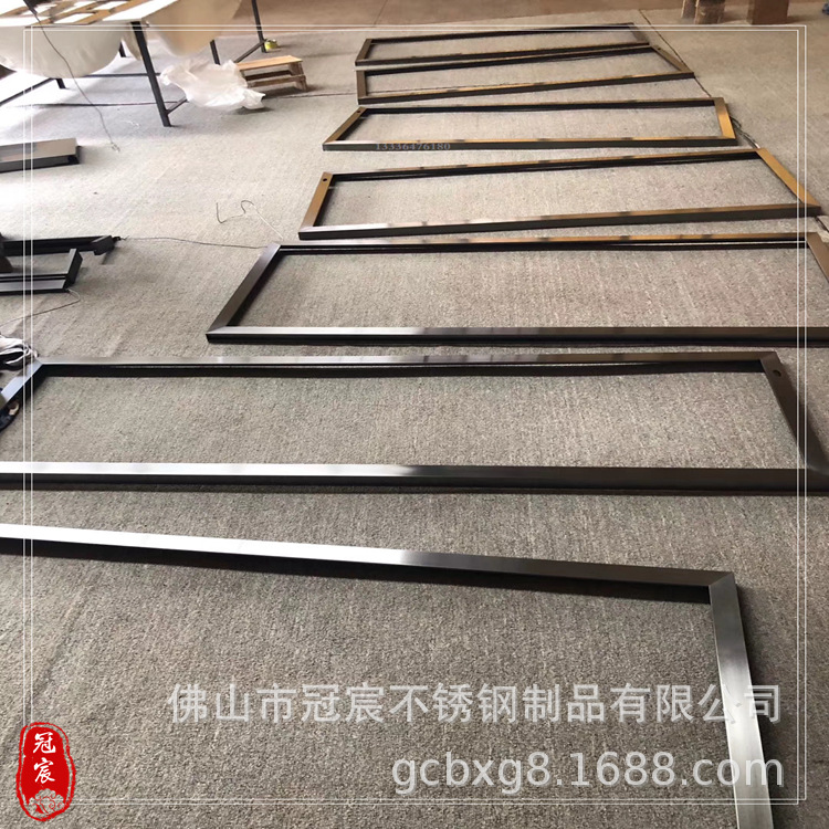 不锈钢仿古镜框 酒店仿古做旧镜框 中式仿古镜框