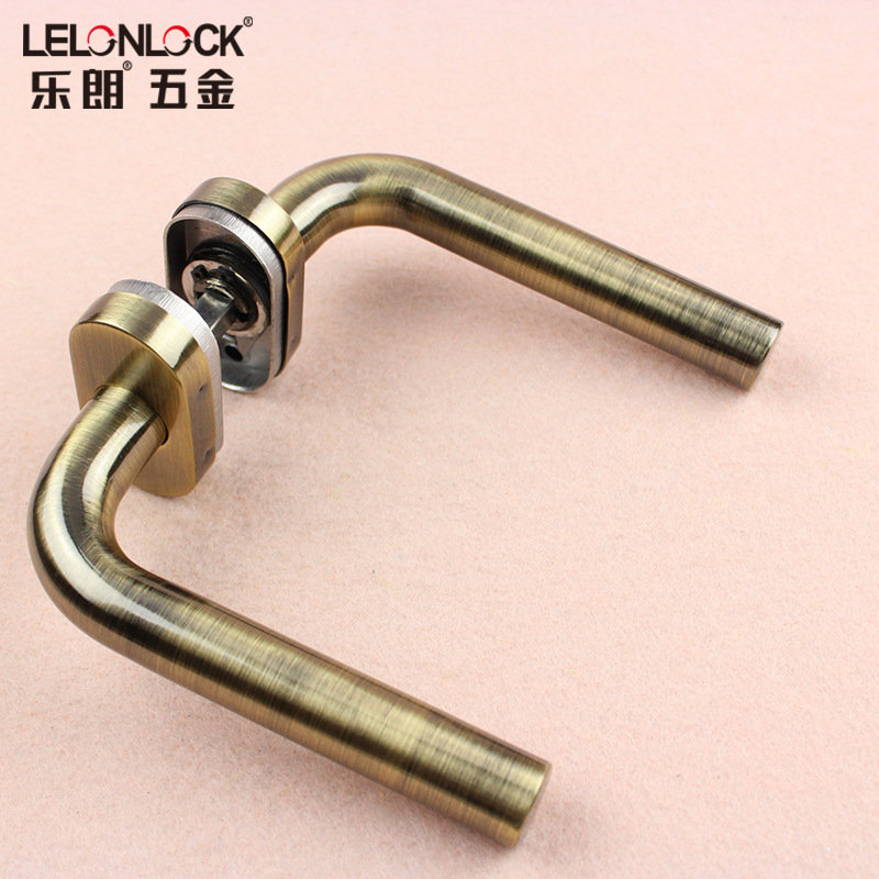 Mayorista 304 manija de codo de acero inoxidable cubierta ovalada manija de bloqueo de sección interior manija de cerradura de puerta de borde estrecho