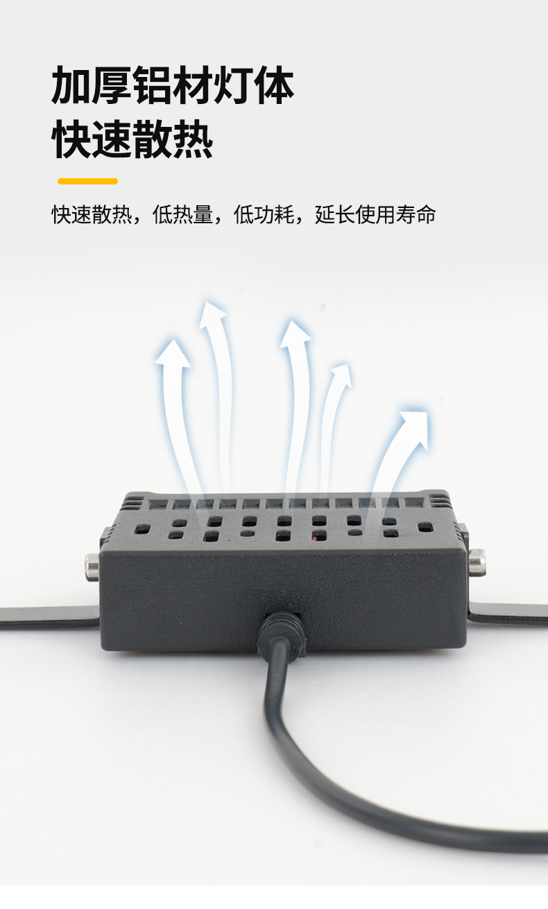 Cross-border motorcycle spotlight with dual-lamp front grille, dual-mode yellow-white light headlight for electric vehicles
