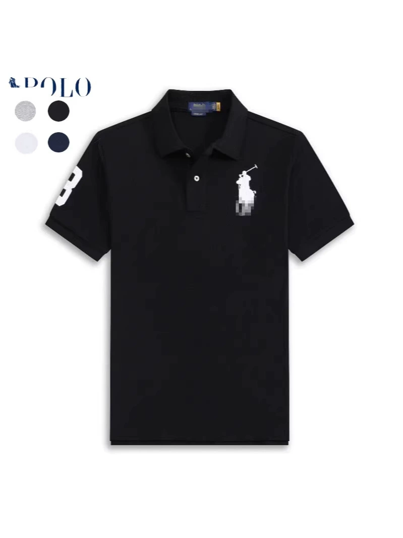 2026 год cross-border Raff RL POLO shirt мужская вышитая лошадь značок лацкан поло сShort-sleeved летний деловой повседневный футболка