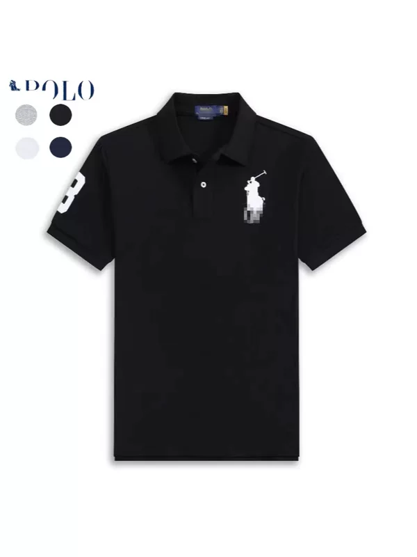 2026 год cross-border Raff RL POLO shirt мужская вышитая лошадь značок лацкан поло сShort-sleeved летний деловой повседневный футболка
