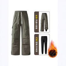 春秋冬加绒加厚工装裤男裤子新款户外冲锋长裤升级三合一轻量化