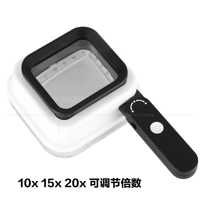 Ручная Складная УФ-лампа со светодиодной лампой 10/15/20 раз со шкалой измерения HD идентификационное увеличительное стекло