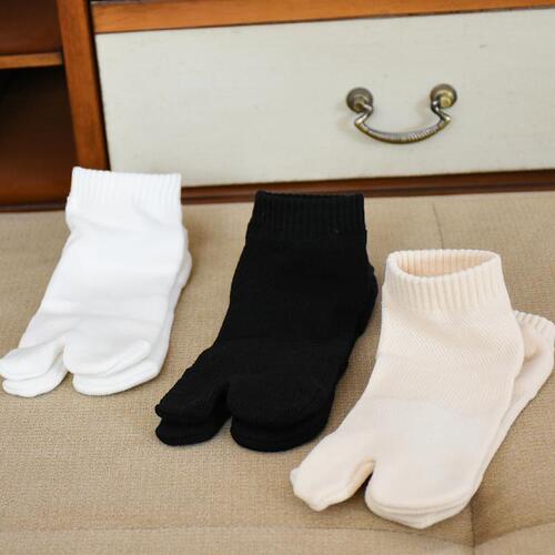 Japanese plain two-toe socks, breathable mesh terry tabi socks, sports and leisure flip-flops, men's boat socks, cotton