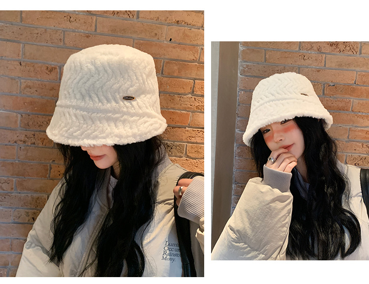 Cappello a secchiello in peluche per donna cappello invernale_voghion.com