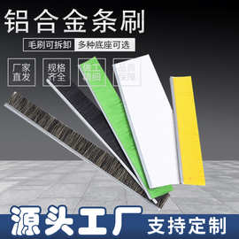 铝合金条刷防静电工业防尘毛刷密封毛刷条机床挡水毛条尼龙刷定制