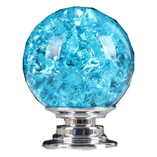 Factory new crystal handle European style furniture cabinet door handle new Ice Flower handle glass drawer single hole handle