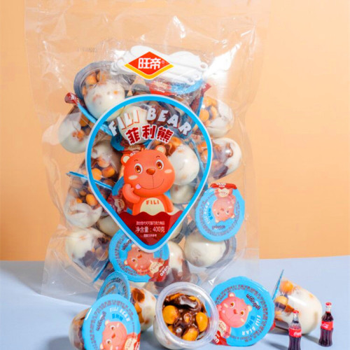 Wangdi Chocolate Cup Bag 400g Childhood Nostalgia Classic Chocolate Sauce Biscuit Leisure Candy Snack