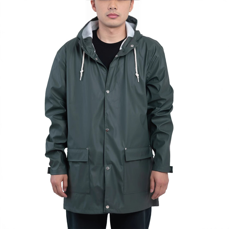 Foreign Trade Original Men's Business Urban Simple Style Trench Coat Jacket for Outdoor Use in Rain and Snow, Loose Raincoat, Waterproof and Breathable