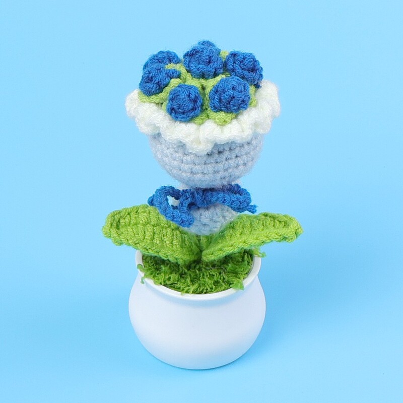 完成したウールひまわり鉢植えスズラン造花チューリップデスクトップ装飾品バレンタインデー教師クラスメートギフト|undefined