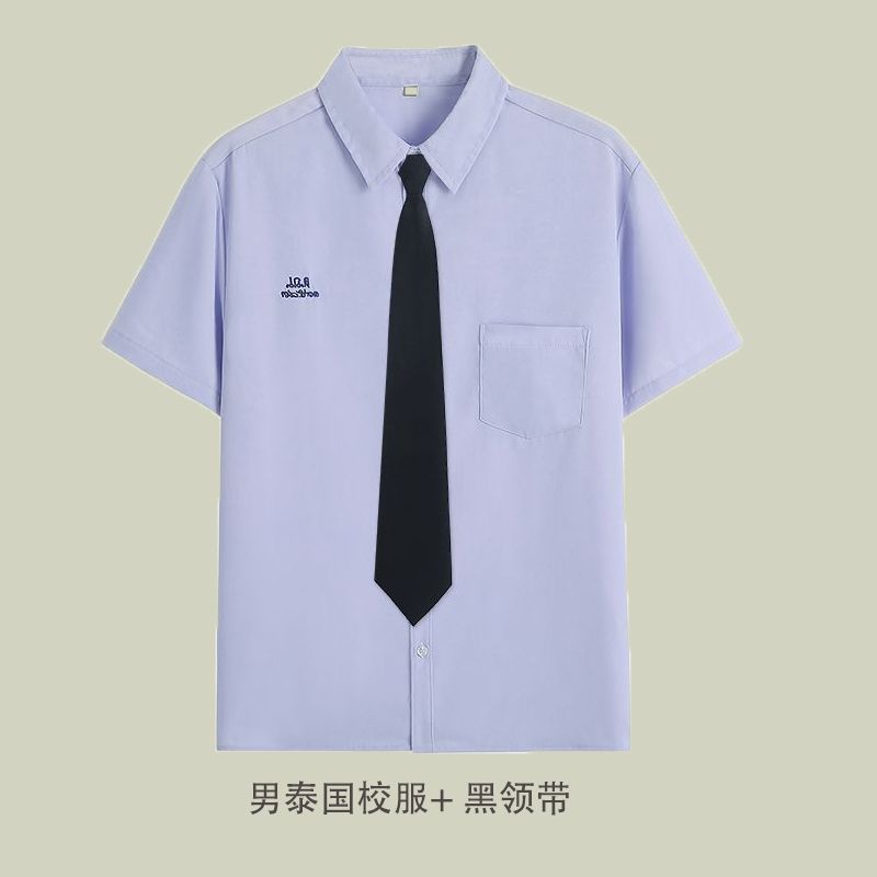 jk制服套装泰国校服娜诺短袖泰式衬衫学院风班服女夏初高中毕业服|undefined