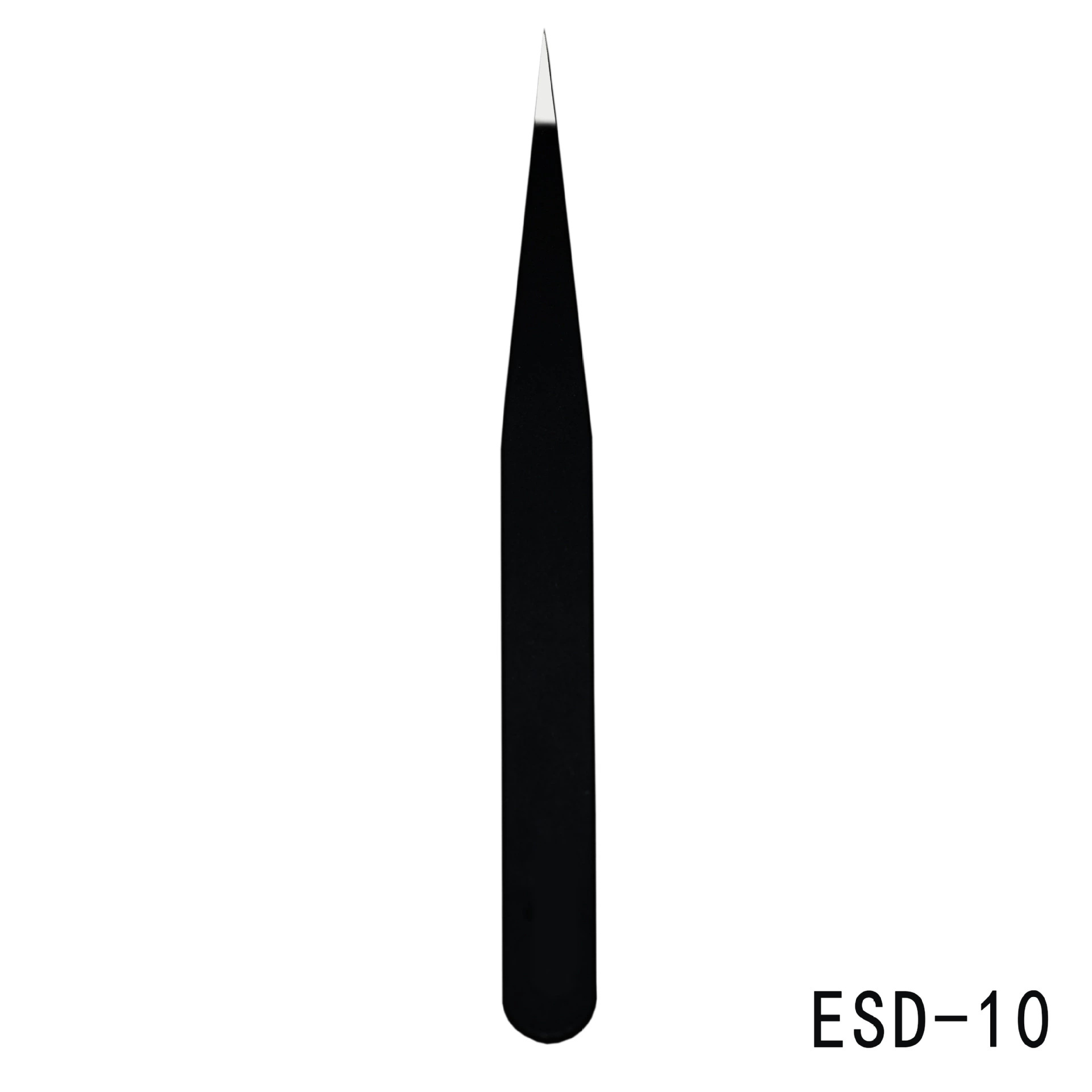 Pinzas de acero inoxidable para manualidades, pinzas puntiagudas para decoración de uñas, pestañas postizas, herramienta antiestática ESD-15 para bisutería.