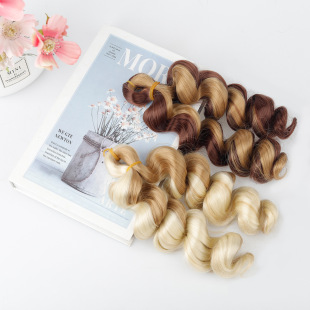 Cross-Border Double Small Roll Crochet Hair Chemical Fiber French Spiral Roll Loose Curl Crochet Hair Wig