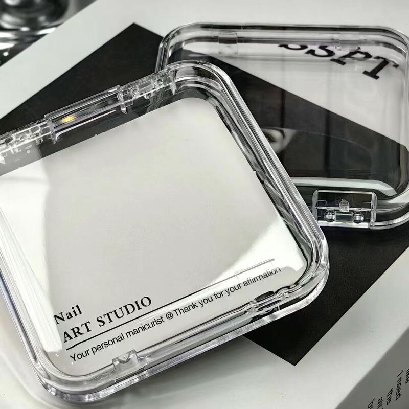 Pure hand-worn transparent box acrylic nail storage box transparent box display box nail special box Pure hand-worn transparent box acrylic nail storage box transparent box display box nail special box