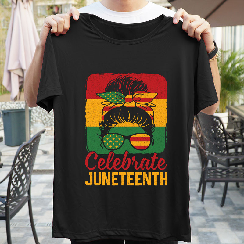 2024 Cross-border Slave Emancipation Day Juneteenth Day June Summer European and American 1865 Men's and Women's Short-sleeved T-shirts
