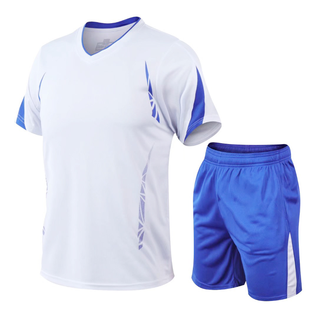 Nuevo conjunto de ropa deportiva de verano ropa de entrenamiento de secado rápido camiseta de acondicionamiento físico hielo transpirable ropa de correr al aire libre para hombres y mujeres