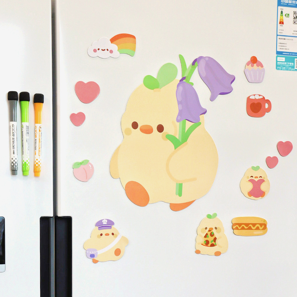 Etiqueta engomada del refrigerador tablero de mensajes ins escritura borrable pizarra etiqueta magnética conejo año creativo decoración de Año Nuevo nota etiqueta Tabla de recetas